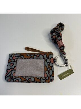 Vera Bradley Zip ID Lanyard Tiny Garden Roasted Pecan (retiring soon) NWT